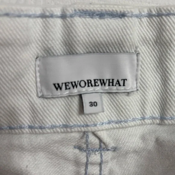 WeWoreWhat Wide Leg Jeans Size 30 Pale Blue High Waisted - Picture 6 of 8